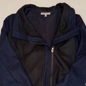 41 Hawthorn Black and Navy Moto Jacket